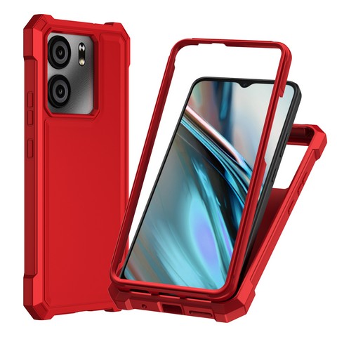 BLU View 5 2024 Painted thick TPU case w/PC frame Red