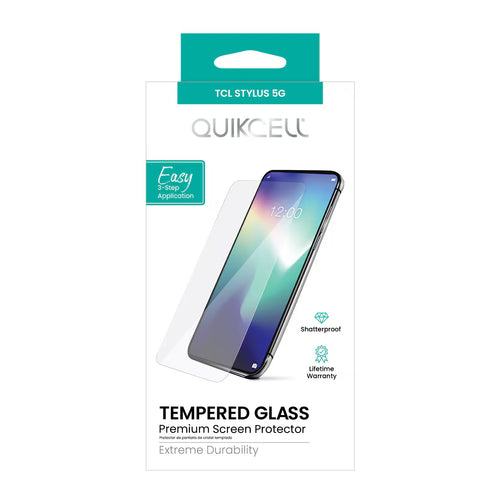 Quikcell TCL STYLUS 5G TEMPERED GLASS Screen Protector Clear
