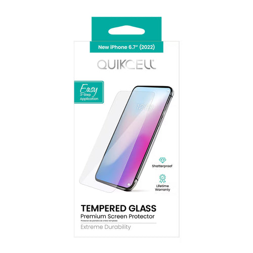 Quikcell Apple iPhone 14 Plus TEMPERED GLASS Screen Protector Clear