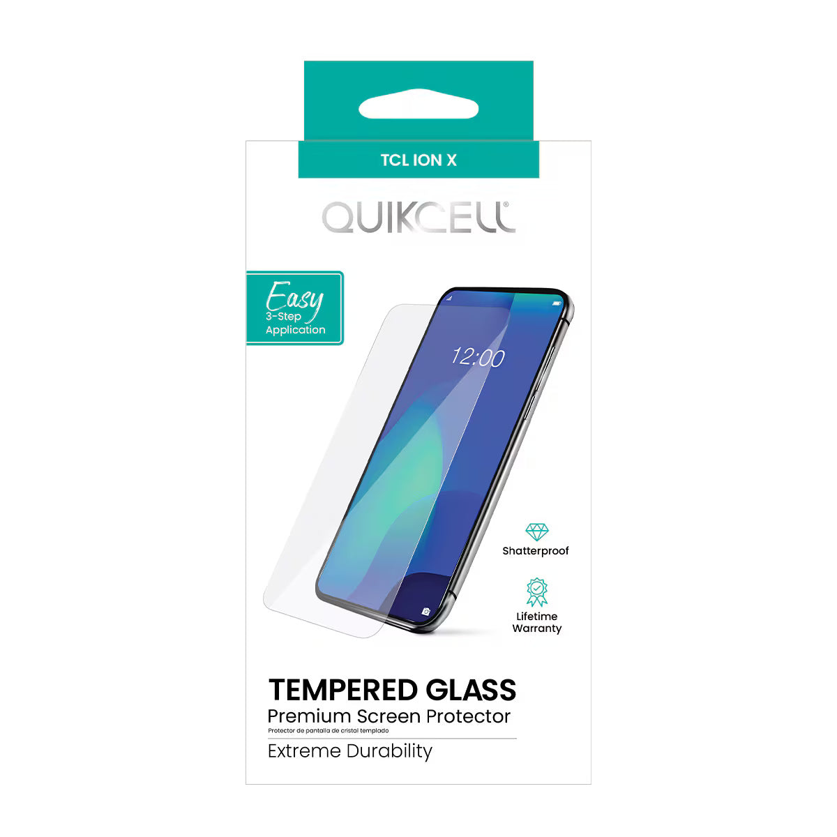 Quikcell TCL ION X TEMPERED GLASS Screen Protector Clear