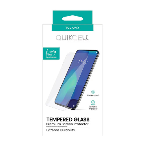 Quikcell TCL ION X TEMPERED GLASS Screen Protector Clear