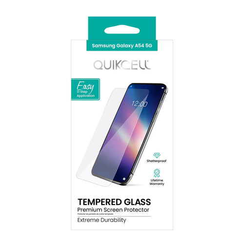 Quikcell Samsung Galaxy A54 5G TEMPERED GLASS Screen Protector Clear