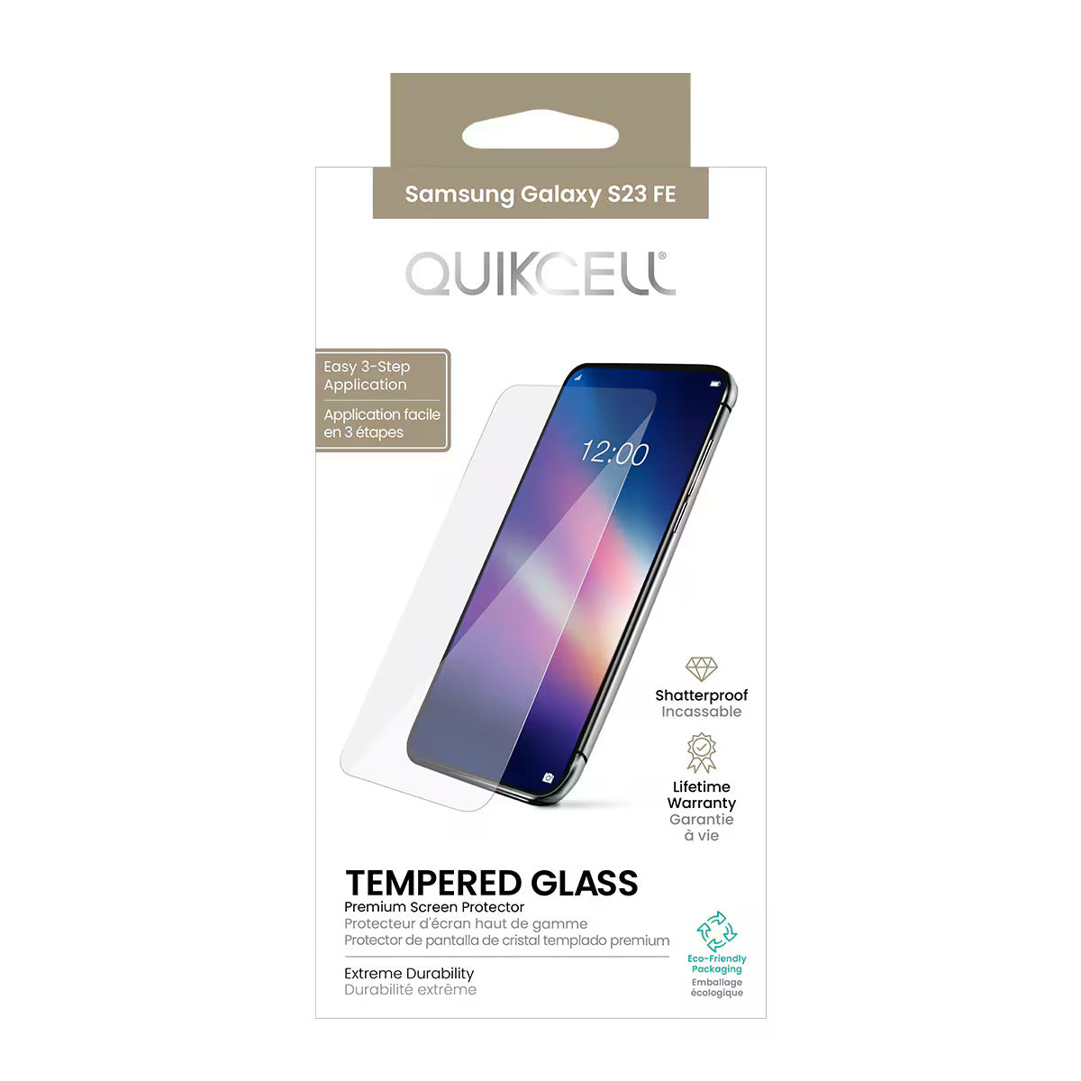 Quikcell Samsung Galaxy S23 FE TEMPERED GLASS Screen Protector Clear