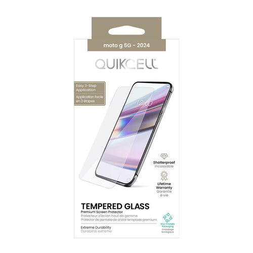 Quikcell Moto G 5G (2024) TEMPERED GLASS Screen Protector Clear