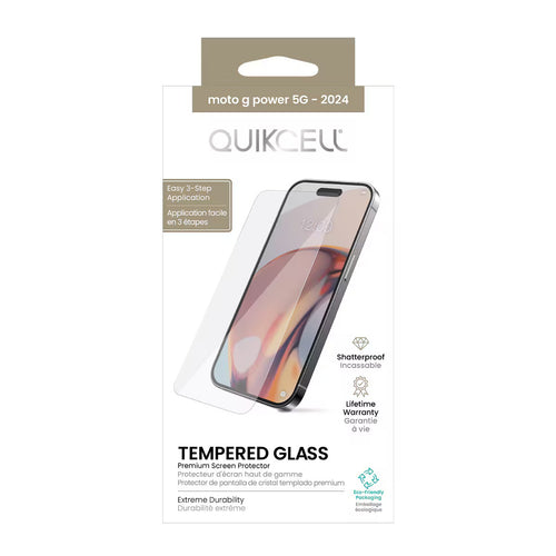 Quikcell Moto G Power 5G (2024) TEMPERED GLASS Screen Protector Clear