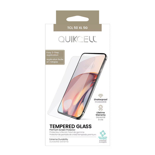 Quikcell TCL 50 XL 5G TEMPERED GLASS Screen Protector Clear