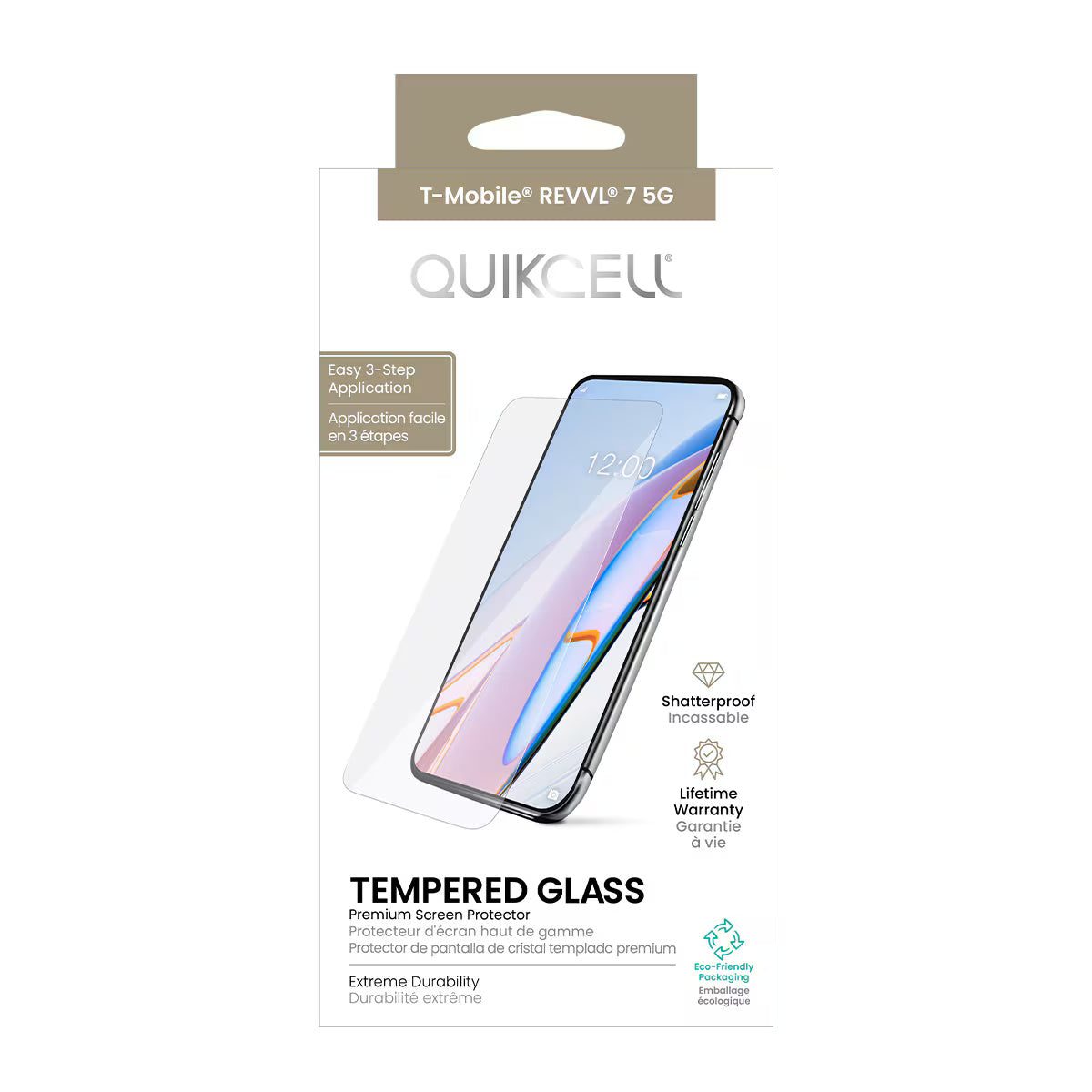 Quikcell T-Mobile REVVL 7 5G TEMPERED GLASS Screen Protector Clear