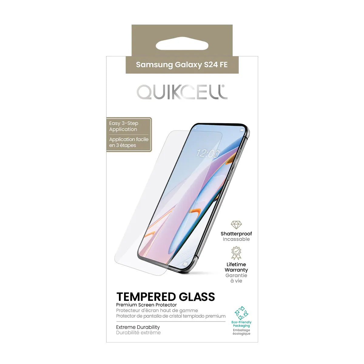 Quikcell Samsung Galaxy S24 FE TEMPERED GLASS Screen Protector Clear