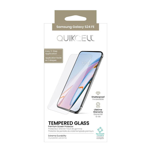 Quikcell Samsung Galaxy S24 FE TEMPERED GLASS Screen Protector Clear