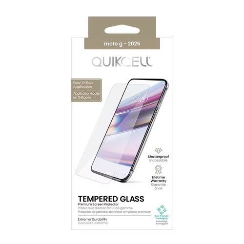 Quikcell Moto G - 2025 Tempered Glass Screen Protector Clear