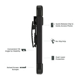 Quikcell Apple iPhone 14 Plus GRAND ADVOCATE + HOLSTER Kickstand Case Steel Black