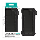 Quikcell Apple iPhone 14 Pro Max GRAND ADVOCATE + HOLSTER Kickstand Case Steel Black