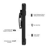 Quikcell Apple iPhone 14 Pro Max GRAND ADVOCATE + HOLSTER Kickstand Case Steel Black