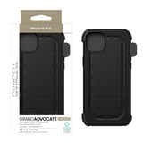 Quikcell Apple iPhone 15 Plus GRAND ADVOCATE + HOLSTER Kickstand Case Armor Black