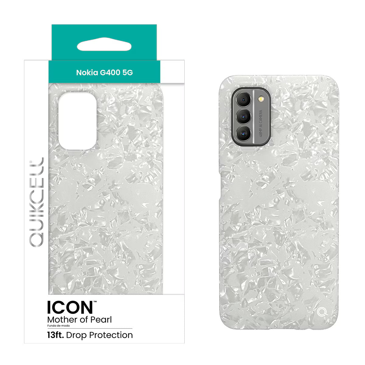 Quikcell Nokia G400 5G ICON Fashion Case Mother of Pearl