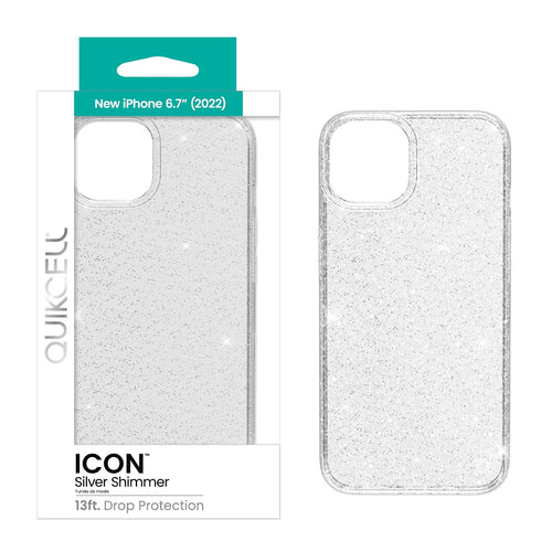Quikcell Apple iPhone 14 Plus ICON Fashion Case Silver Shimmer