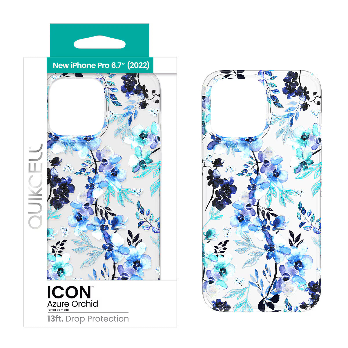 Quikcell Apple iPhone 14 Pro Max ICON Fashion Case Azure Orchid