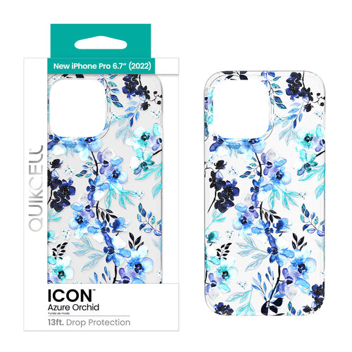 Quikcell Apple iPhone 14 Pro Max ICON Fashion Case Azure Orchid