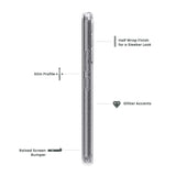 Quikcell Samsung Galaxy A54 5G ICON Fashion Case Silver Shimmer