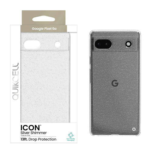 Quikcell Google Pixel 6a ICON Fashion Case Silver Shimmer