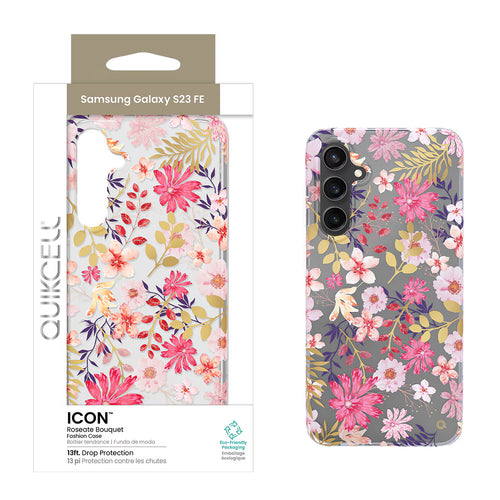 Quikcell Samsung Galaxy S23 FE ICON Fashion Case Roseate Bouquet