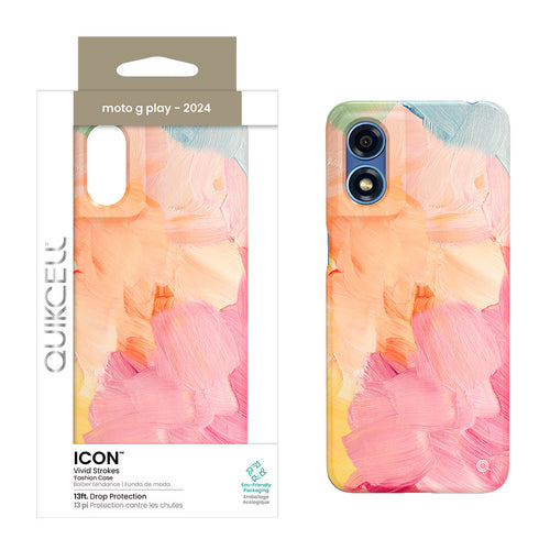 Quikcell Moto G Play - 2024 ICON Fashion Case Vivid Strokes