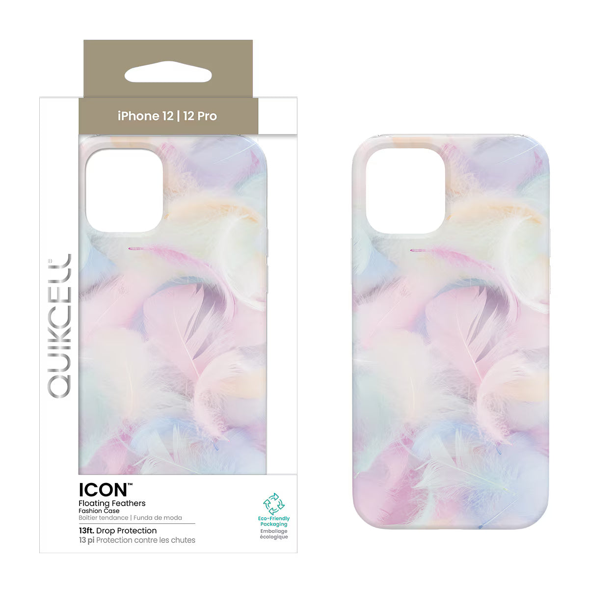 Quikcell Apple iPhone 12 & 12 PRO ICON Fashion Case Floating Feathers