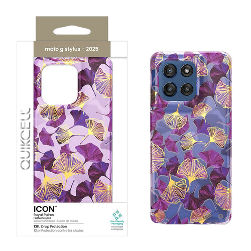 Quikcell Moto G Stylus - 2025 ICON Fashion Case Royal Palms
