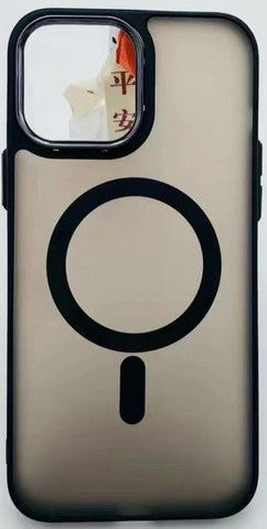 Iphone 16 Pro Max 6.9 Translucent Case w/ Magnetic Ring Black