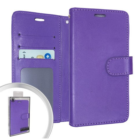SAMSUNG GALAXY S22 Leather Wallet Pouch Purple