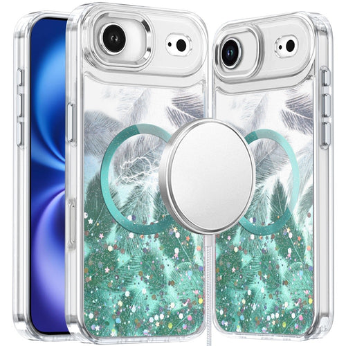 IPH 17AIR EPOXY GLITTER SHIMMER MAGNETIC LGHT GRN