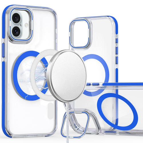 iPhone 16 6.1 inch MagSonic Camera Bracket Stand Magnetic Ring Circle Hybrid - Blue