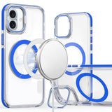iPhone 16 6.1 inch MagSonic Camera Bracket Stand Magnetic Ring Circle Hybrid - Blue