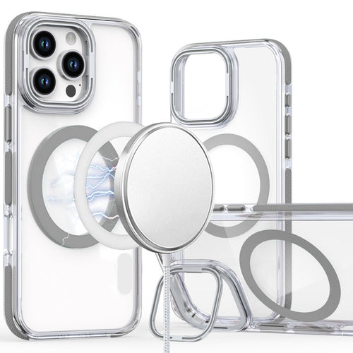 iPhone 16 Pro 6.3 inch MagSonic Camera Bracket Stand Magnetic Ring Circle Hybrid - Grey