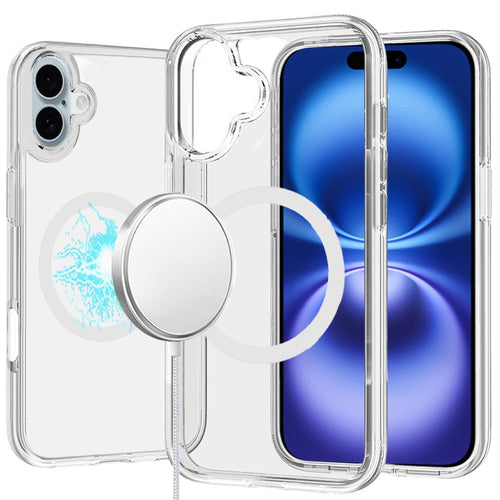 iPhone 16 6.1 inch Sturdy Ultra  Thick 3mm Transparent Hybrid - Clear