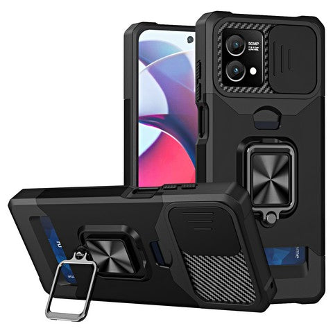 MOTOROLA G 5G 2023 Magnetic Kickstand W/ Sliding Camera Cover Card Slot