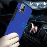 Revvl 6 Pro 5G Tough Strong Hybrid (Magnet Mount Friendly) Case Cover - Classic Blue