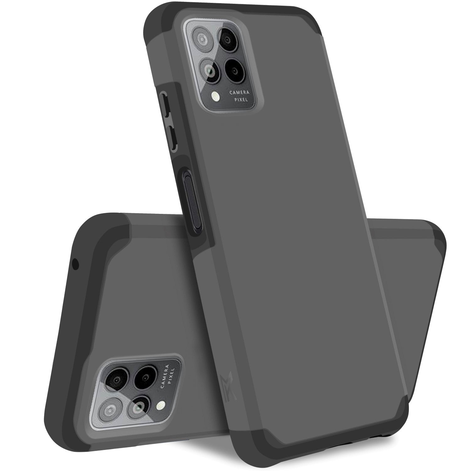 Revvl 6 Pro 5G Tough Strong Hybrid (Magnet Mount Friendly) Case Cover - Charcoal Grey