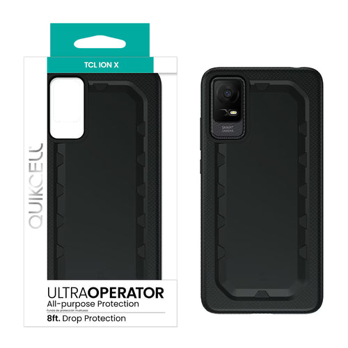 Quikcell TCL ION X ULTRA OPERATOR Rugged Protective Case Armor Black