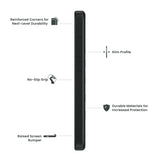 Quikcell TCL ION X ULTRA OPERATOR Rugged Protective Case Armor Black