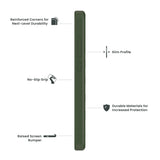 Quikcell TCL ION X ULTRA OPERATOR Rugged Protective Case Army Green