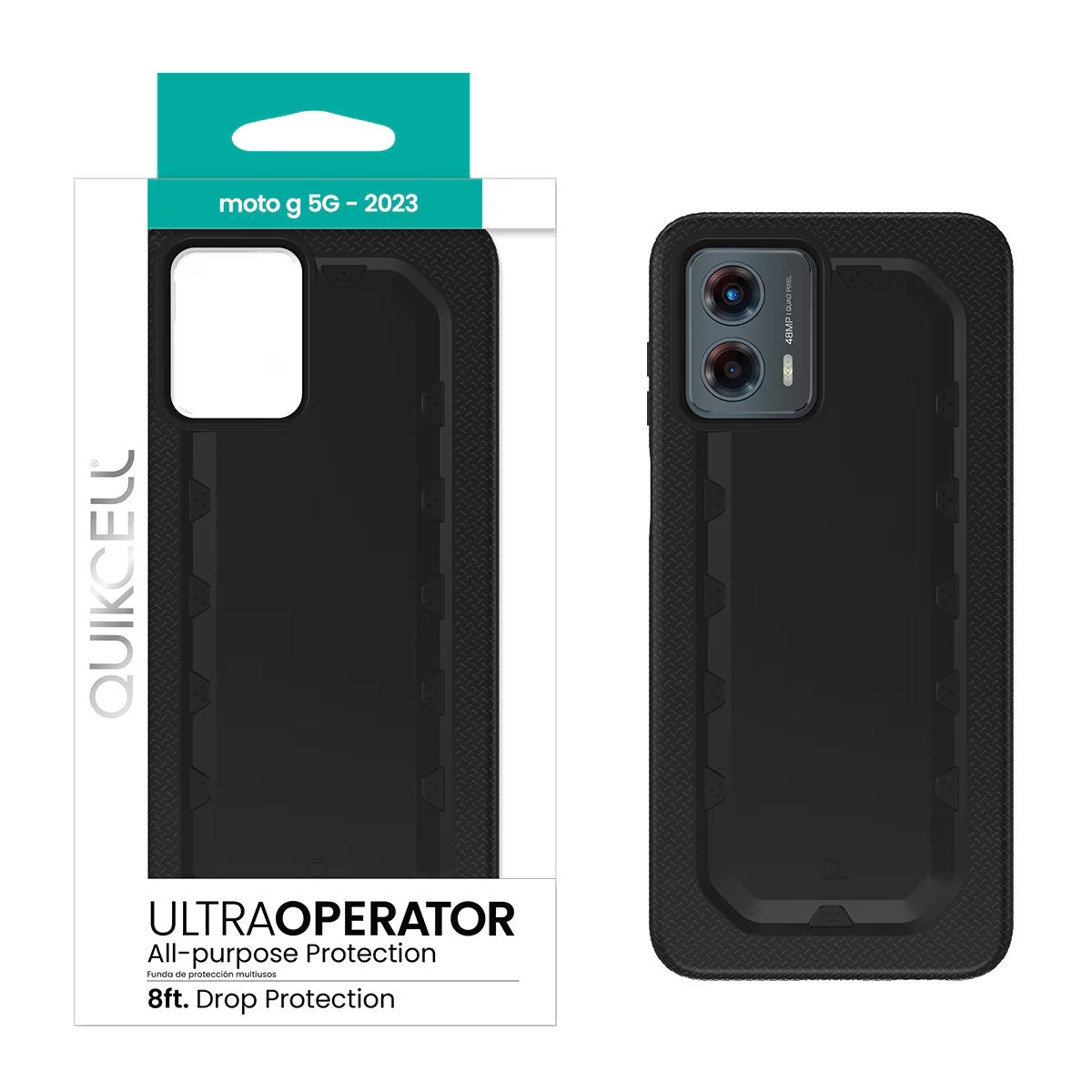 Quikcell Moto G 5G (2023) ULTRA OPERATOR Rugged Protective Case Armor Black