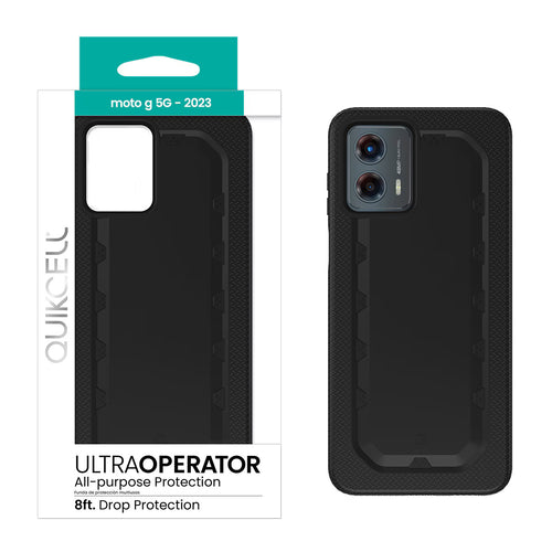 Quikcell Moto G 5G (2023) ULTRA OPERATOR Rugged Protective Case Armor Black