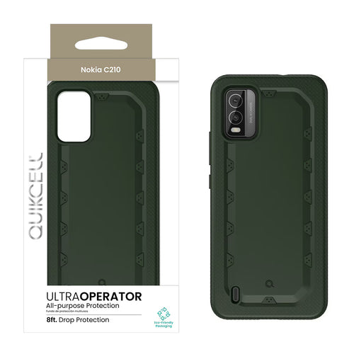 Quikcell Nokia C210 ULTRA OPERATOR Rugged Protective Case Army Green