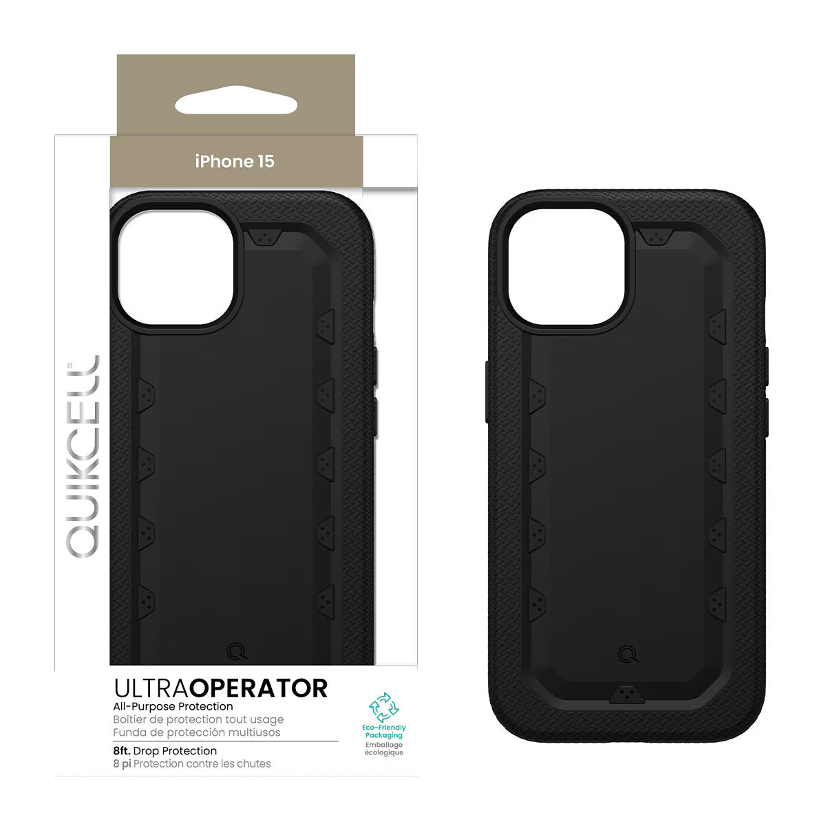 Quikcell Apple iPhone 15 ULTRA OPERATOR Rugged Protective Case Armor Black
