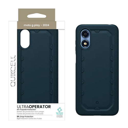 Quikcell Moto G Play - 2024 ULTRA OPERATOR Rugged Protective Case Navy Blue