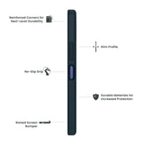 Quikcell T-Mobile REVVL 7 PRO 5G ULTRA OPERATOR Rugged Protective Case Navy Blue