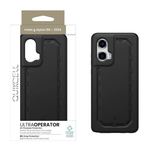 Quikcell Moto G Stylus 5G (2024) ULTRA OPERATOR Rugged Protective Case Armor Black