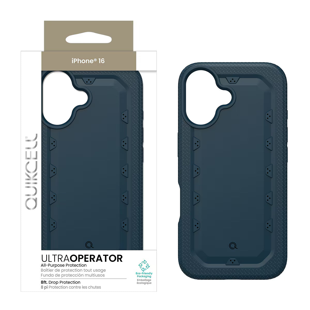 Quikcell Apple iPhone 16 ULTRA OPERATOR Rugged Protective Case Navy Blue