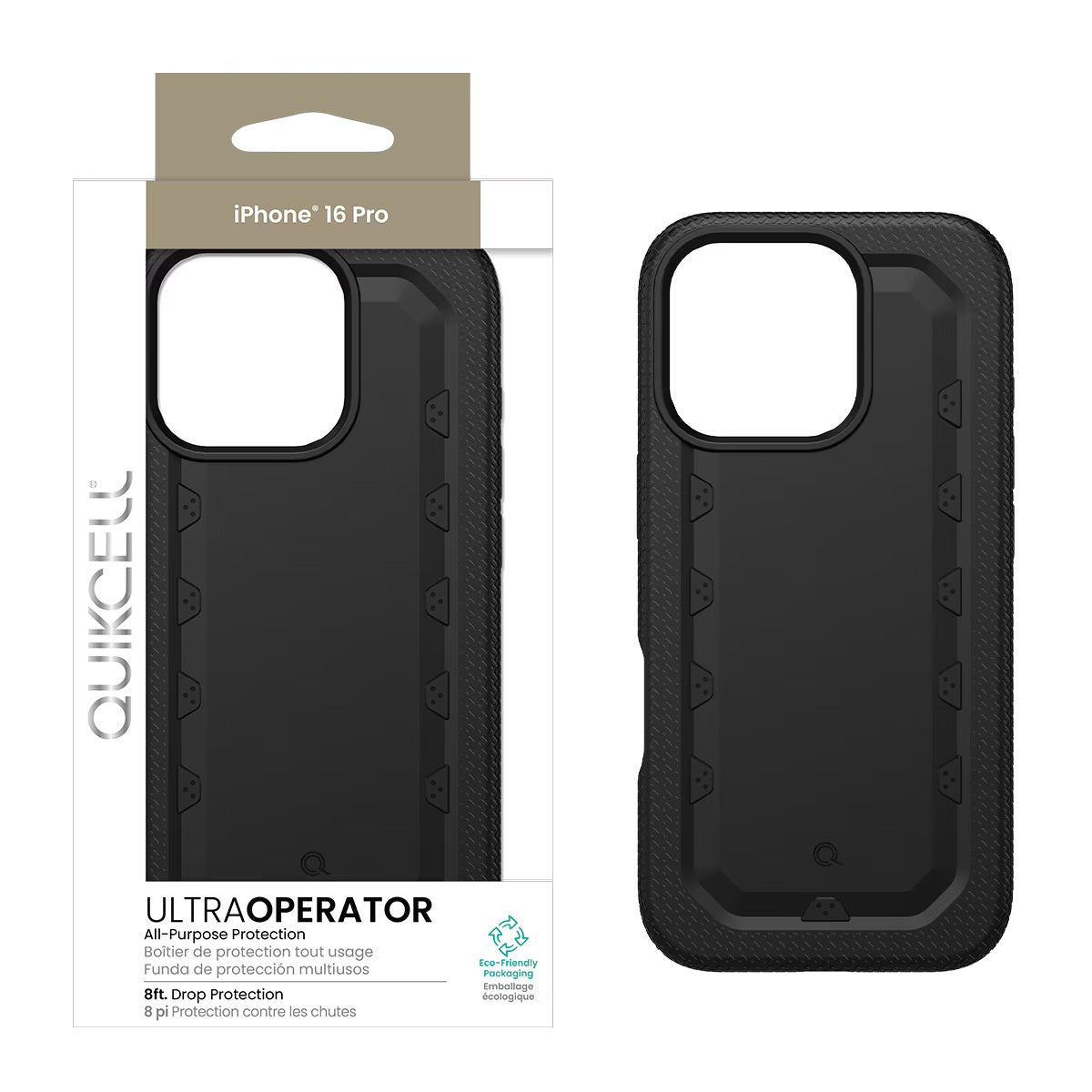 Quikcell Apple iPhone 16 Pro ULTRA OPERATOR Rugged Protective Case Armor Black